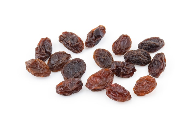 Raisins isolated on white