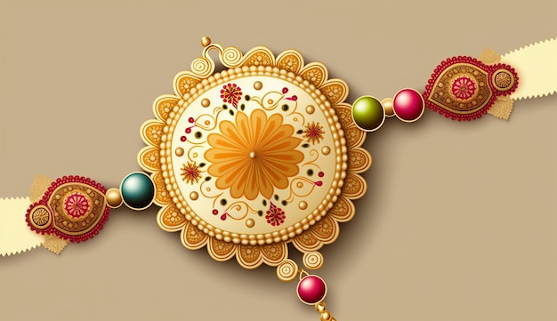 Rakhi isolated illustration for Raksha Bandhan Generative Ai