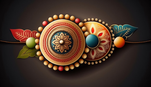 Rakhi isolated illustration for Raksha Bandhan Generative Ai