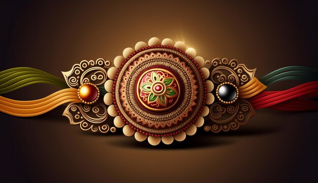 Rakhi isolated illustration for Raksha Bandhan Generative Ai