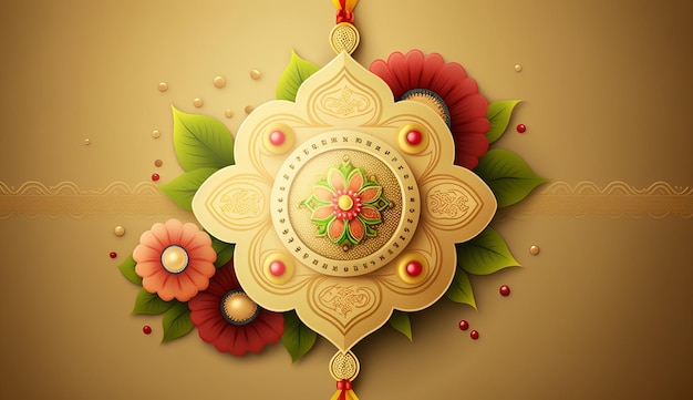 Rakhi isolated illustration for Raksha Bandhan Generative Ai