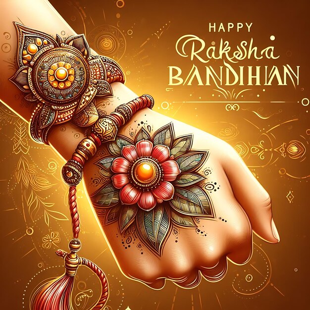 Photo raksha bandhan a poster for a happy birthday celebration for a happy birthday