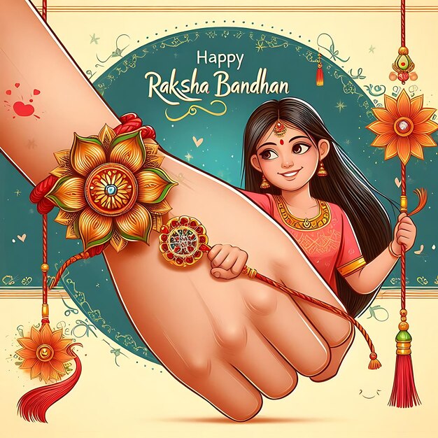 Photo raksha bandhan a poster that says happy birthday on it