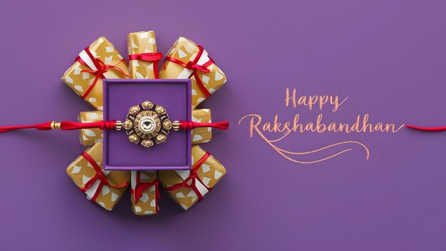 Photo a raksha bandhan with beautiful rakhi and gifts