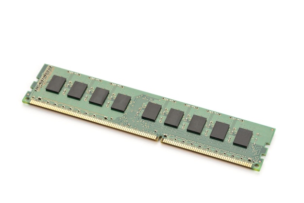 RAM memory module isolated on white background