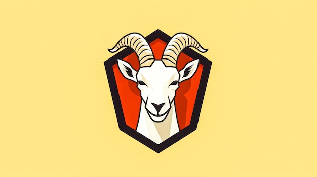 Photo a ram with horns is the main focus of the image