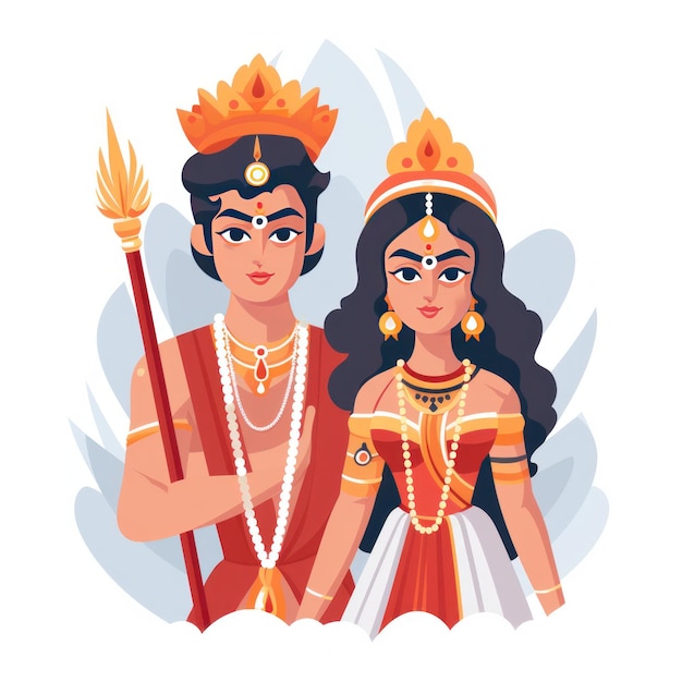 Rama and Sita icon for the Diwali