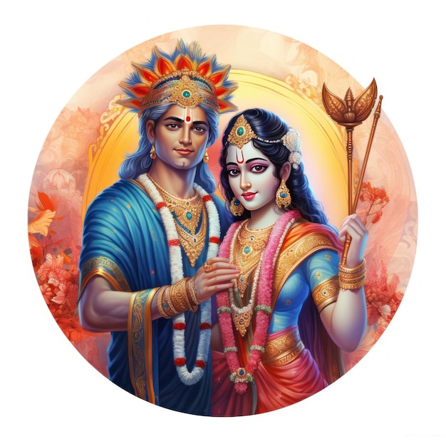 Rama and Sita icon for the Diwali