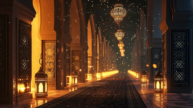 Ramadan Background 3D Rendering Generativ