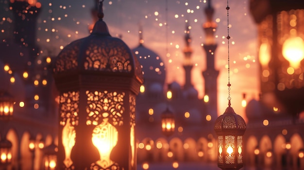 Ramadan Background 3D Rendering Generativ