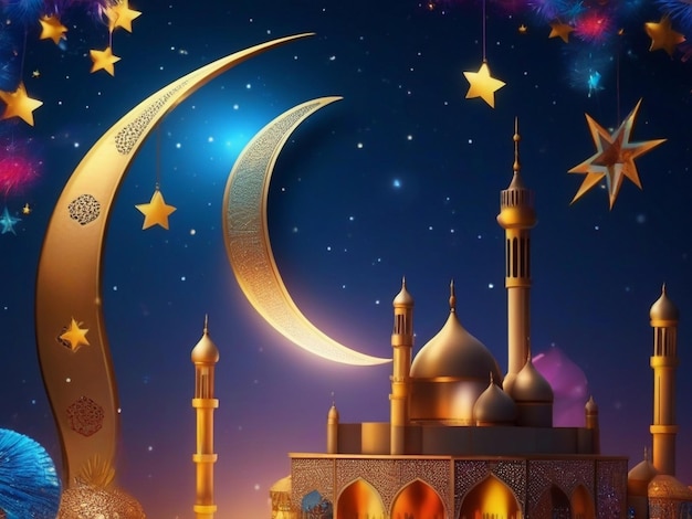 Ramadan background design Its Muslim celebration day Happy EidUlAjha day