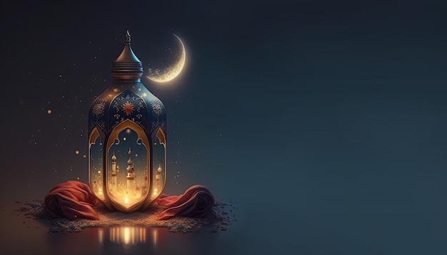 Ramadan background illustration by generative AI