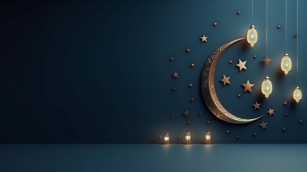 Ramadan Background Islamic Crescent