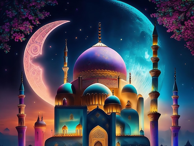 Ramadan background mosque illustration mosque background Ramadan Mubarak Ramadan wallpaper