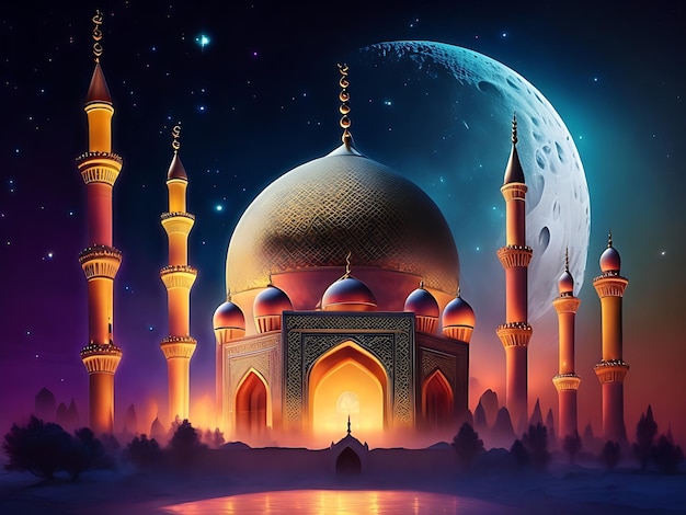 Ramadan background mosque illustration mosque background Ramadan Mubarak Ramadan wallpaper