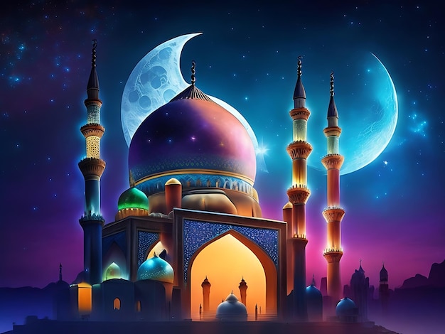 Ramadan background mosque illustration mosque background Ramadan Mubarak Ramadan wallpaper