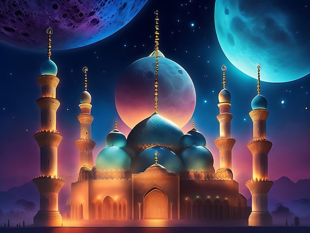 Ramadan background mosque illustration mosque background Ramadan Mubarak Ramadan wallpaper