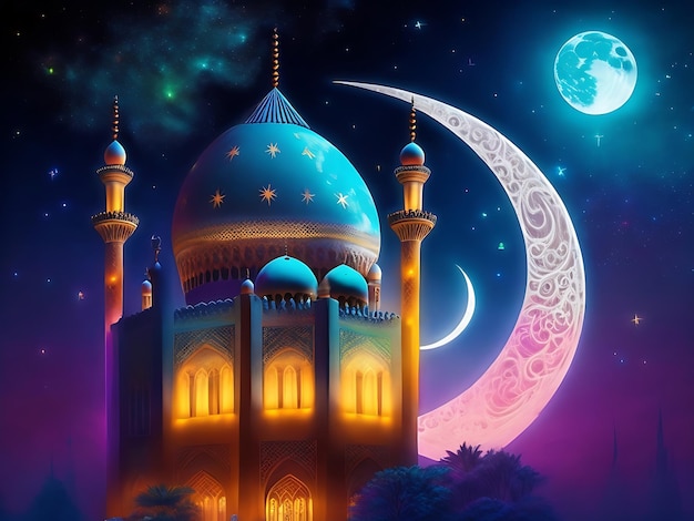 Ramadan background mosque illustration mosque background Ramadan Mubarak Ramadan wallpaper