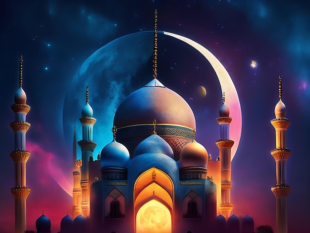 Ramadan background mosque illustration mosque background Ramadan Mubarak Ramadan wallpaper