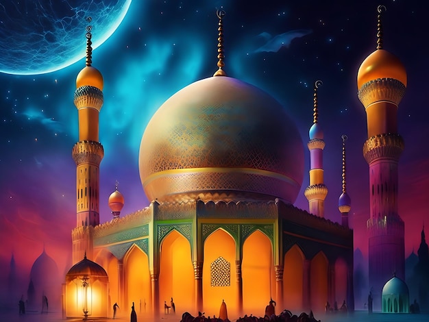 Ramadan background mosque illustration mosque background Ramadan Mubarak Ramadan wallpaper