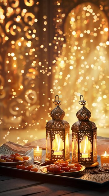 ramadan decoration HD 8K wallpaper Stock Photographic Image