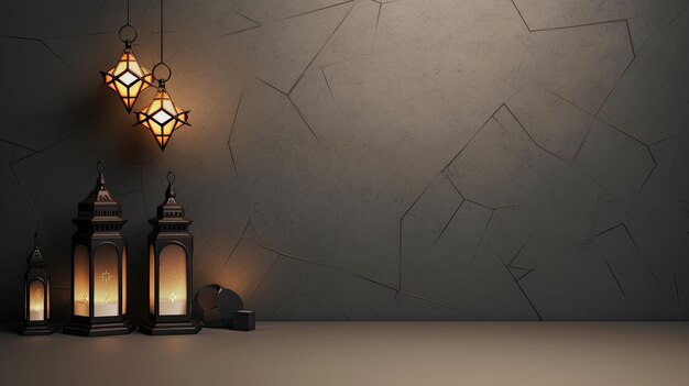 Ramadan holiday background Illustration AI GenerativexA