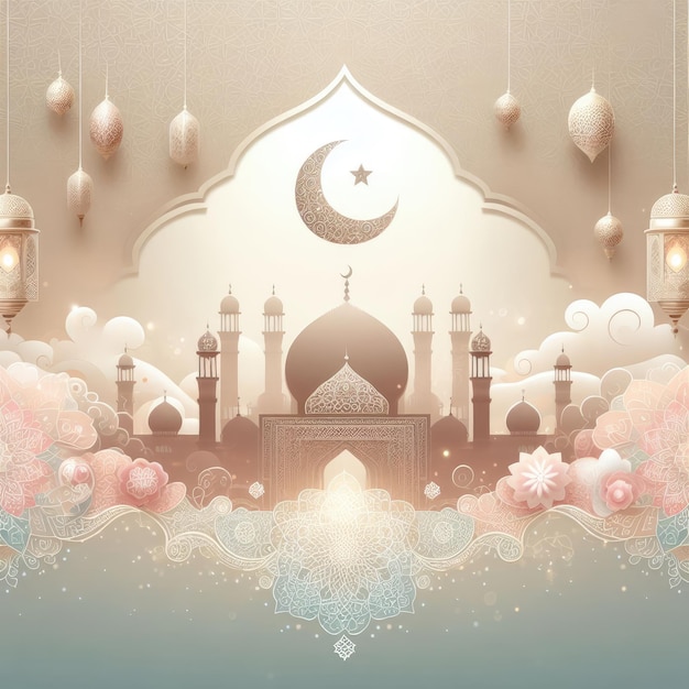 Ramadan Islamic Background with text space