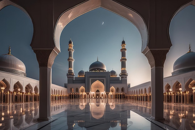 Ramadan Kareem Blessings at Majestic Mosque