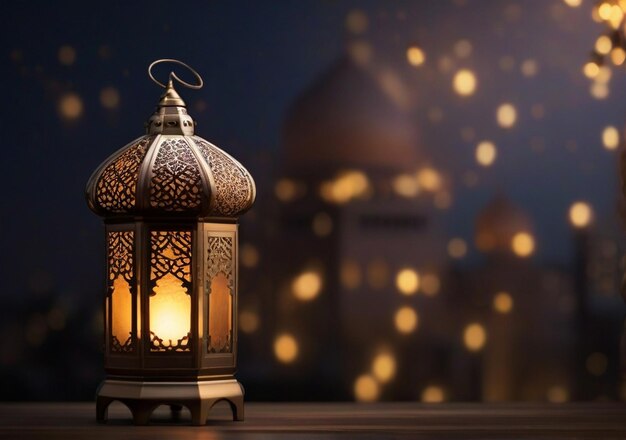 Ramadan Kareem Eid Mubarak background Ai generated