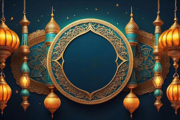 Ramadan Kareem amp Eid Mubarak amp Eid al Adha colorful traditional celebration background