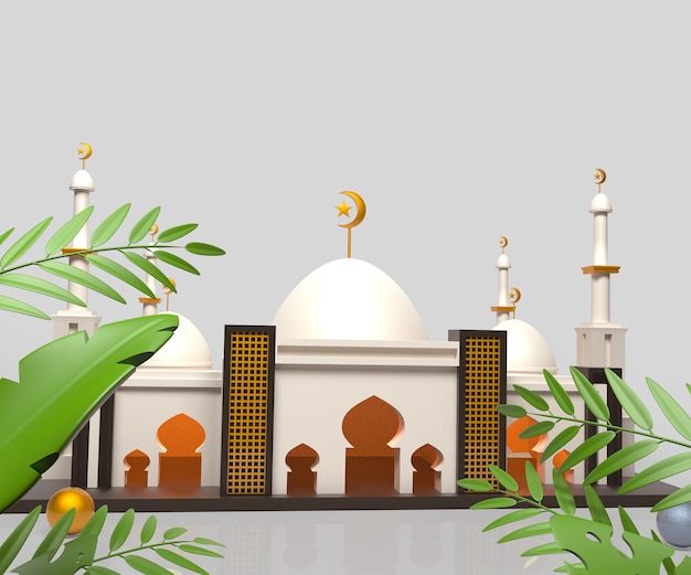 Ramadan kareem islamic background with mosque