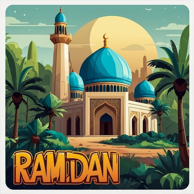 Ramadan kareem Islamic greeting card vector illustration design