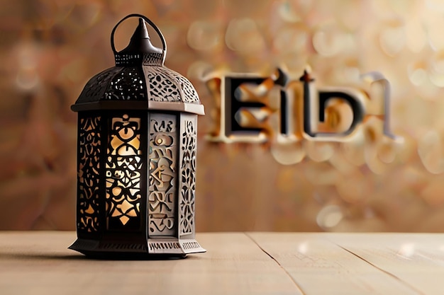 Photo ramadan kareem new background image lantern lamp with quran eid mubarak concept photo 2025 islamic design