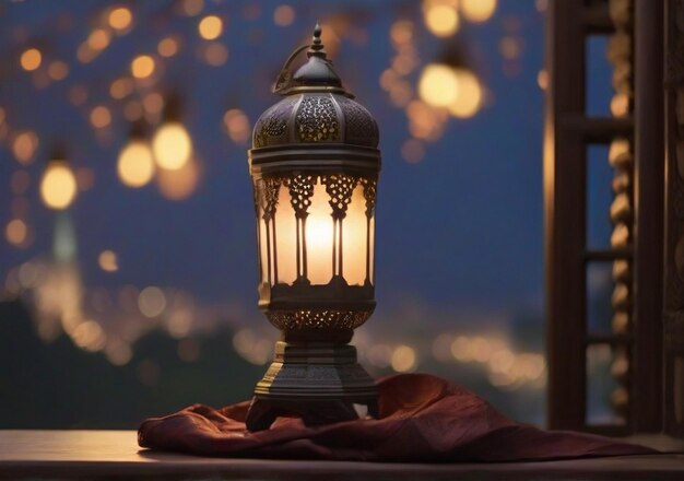 Ramadan Kareem Ramadan Kareem greeting photo with serene mosque background Ai generated