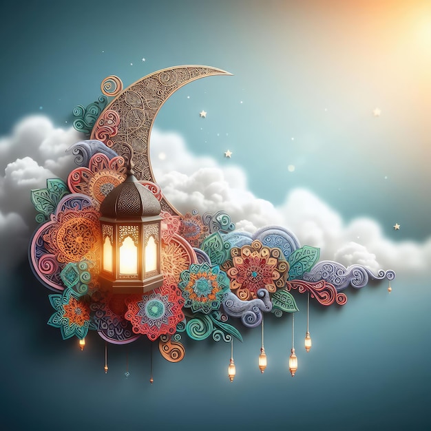 Ramadan karem lantern background