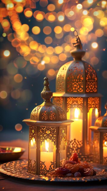 ramadan lamp HD 8K wallpaper Stock Photographic Image