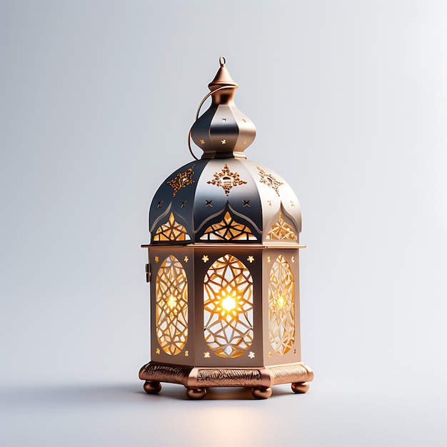 Ramadan lantern on white background