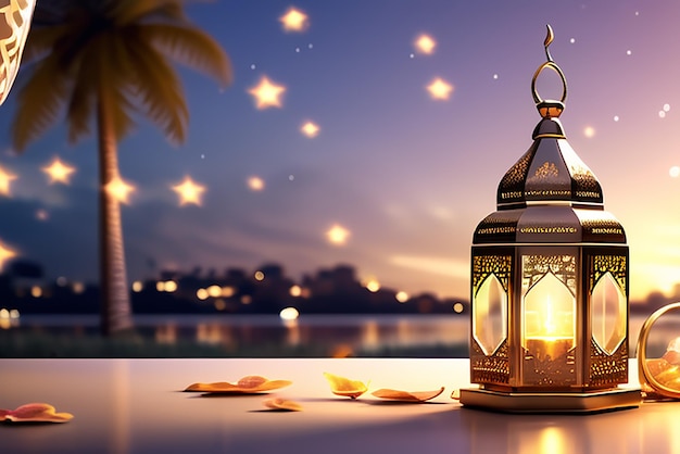 Ramadan luxurious background with luxurious Ramadan light