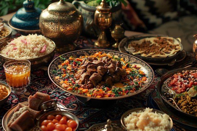 Photo ramadan meal islamic arabic food