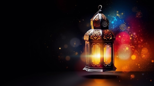 Ramadan Muslim Holiday Background Ai generative