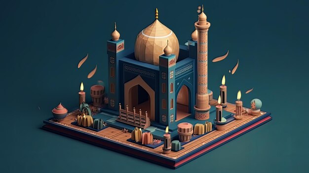 Ramadan The ninth month of Islamic calendar Observed by Muslims around world as A month of fasting prayer repercussions society Month commemorating first verses of Prophet Muhammad ai generated art