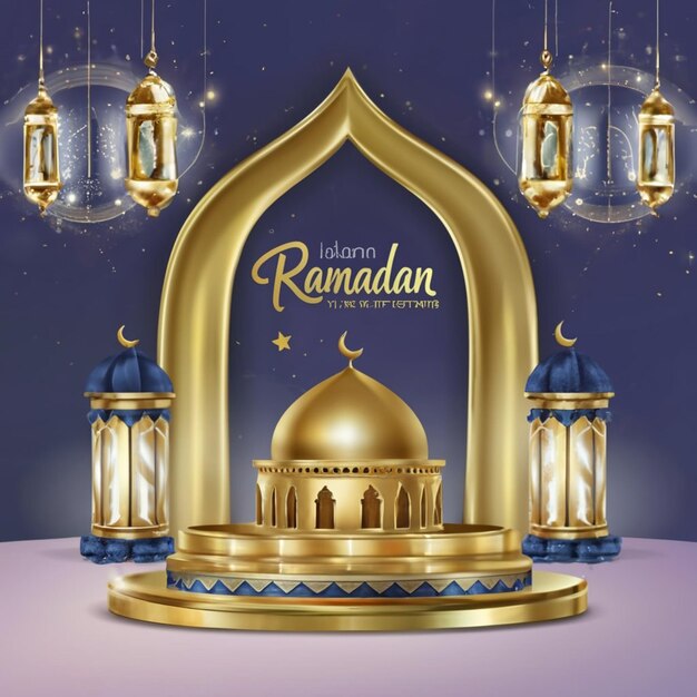 Ramadan social media post template design ai generated