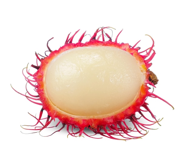 Rambutan fruit isolated on white background. rambutan clipping path