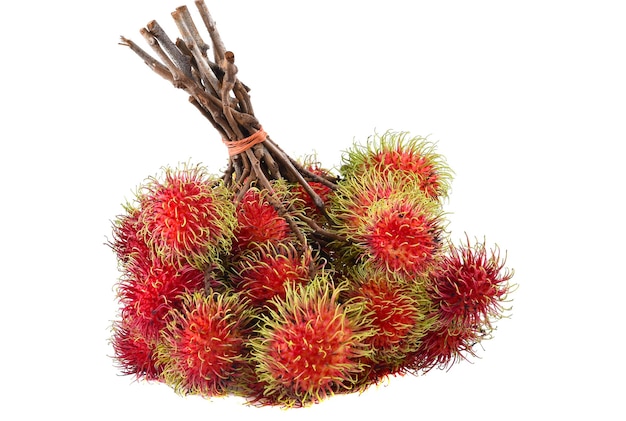 Rambutan fruit isolated on white background