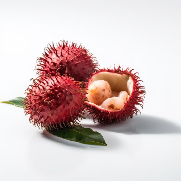 Rambutan fruit isolated on white background