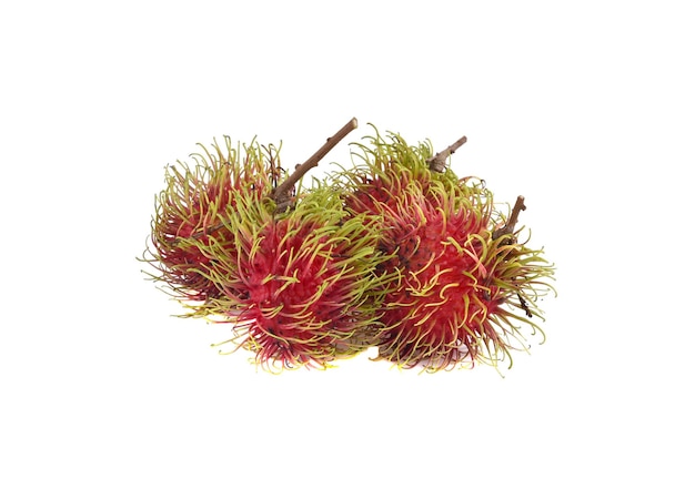 Rambutan sweet delicious fruit isolated on white background