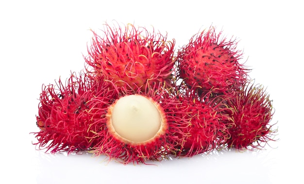 Rambutans isolated on white background