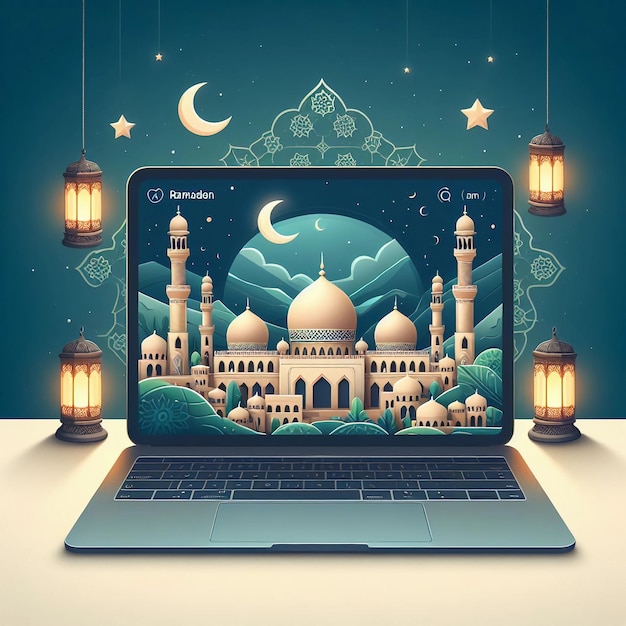 Photo ramdan mubarak social media banner