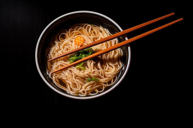 Photo ramen served in a modern minimalist bowl with a g ramen food photos 156jpg