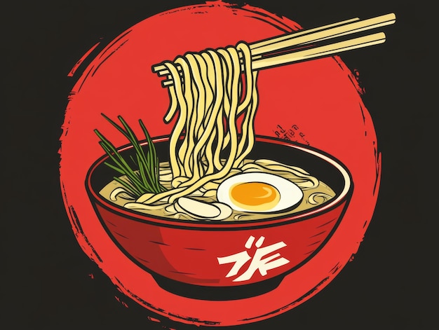 Photo ramen vector illustration for tshirt